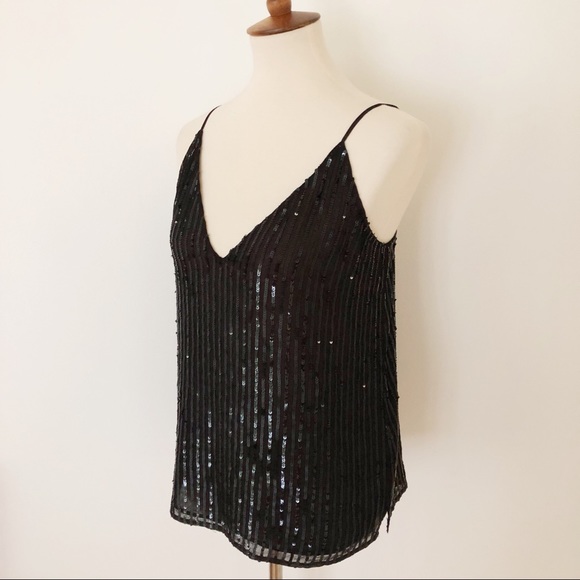 L'Agence Gabriella Sequin Camisole Tank Top Sz S - Picture 4 of 8